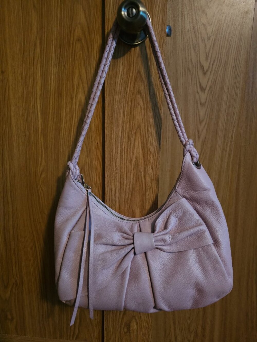 Elliot Lucca Blush Pink Bow Shoulder Bag